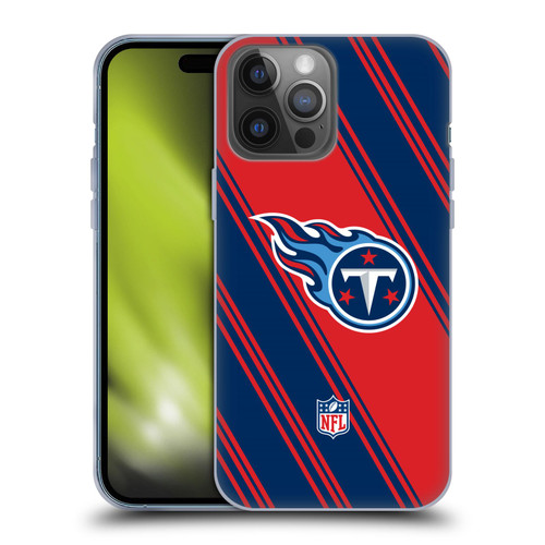 NFL Tennessee Titans Artwork Stripes Soft Gel Case for Apple iPhone 14 Pro Max