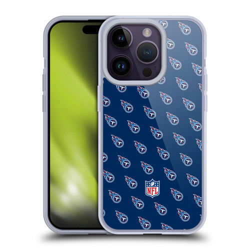 NFL Tennessee Titans Artwork Patterns Soft Gel Case for Apple iPhone 14 Pro