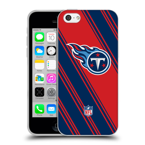 NFL Tennessee Titans Artwork Stripes Soft Gel Case for Apple iPhone 5c