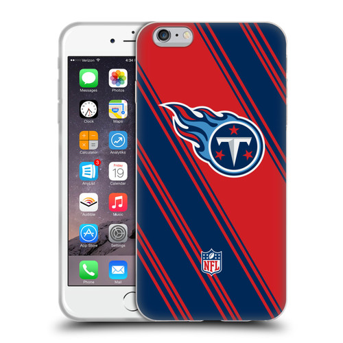 NFL Tennessee Titans Artwork Stripes Soft Gel Case for Apple iPhone 6 Plus / iPhone 6s Plus