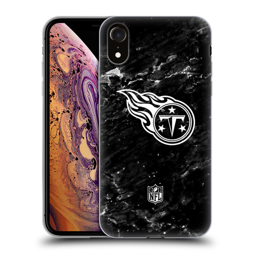 NFL Tennessee Titans Artwork Marble Soft Gel Case for Apple iPhone XR