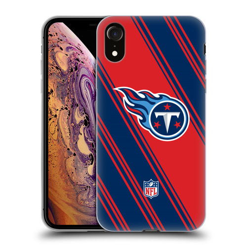NFL Tennessee Titans Artwork Stripes Soft Gel Case for Apple iPhone XR