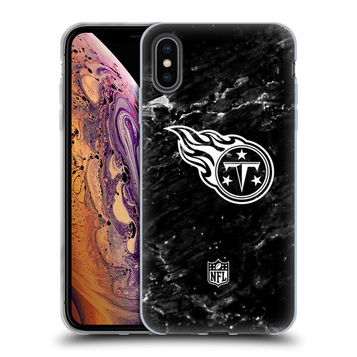 NFL Tennessee Titans Artwork Marble Soft Gel Case for Apple iPhone XS Max