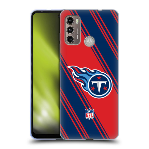 NFL Tennessee Titans Artwork Stripes Soft Gel Case for Motorola Moto G60 / Moto G40 Fusion