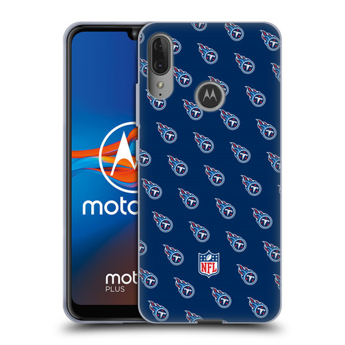 NFL Tennessee Titans Artwork Patterns Soft Gel Case for Motorola Moto E6 Plus