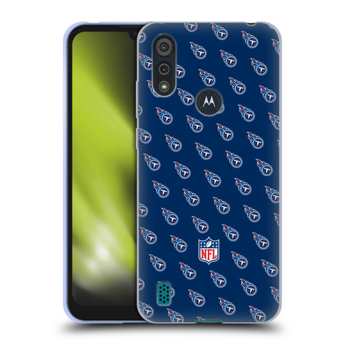 NFL Tennessee Titans Artwork Patterns Soft Gel Case for Motorola Moto E6s (2020)