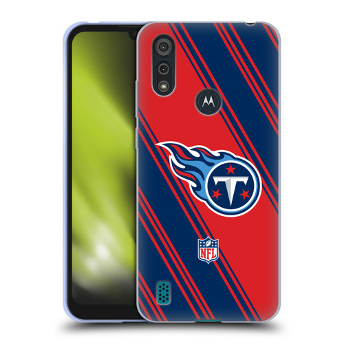 NFL Tennessee Titans Artwork Stripes Soft Gel Case for Motorola Moto E6s (2020)