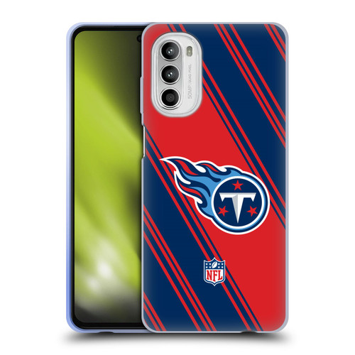NFL Tennessee Titans Artwork Stripes Soft Gel Case for Motorola Moto G52