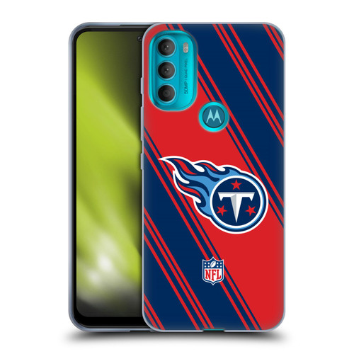 NFL Tennessee Titans Artwork Stripes Soft Gel Case for Motorola Moto G71 5G