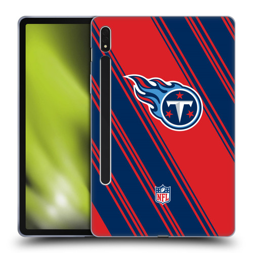 NFL Tennessee Titans Artwork Stripes Soft Gel Case for Samsung Galaxy Tab S8