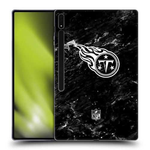 NFL Tennessee Titans Artwork Marble Soft Gel Case for Samsung Galaxy Tab S8 Ultra