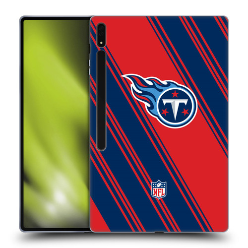 NFL Tennessee Titans Artwork Stripes Soft Gel Case for Samsung Galaxy Tab S8 Ultra