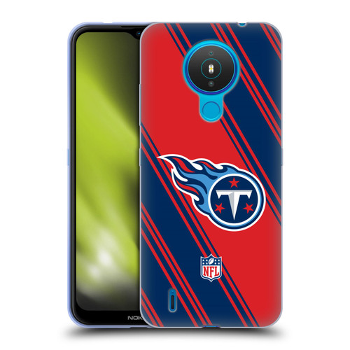 NFL Tennessee Titans Artwork Stripes Soft Gel Case for Nokia 1.4