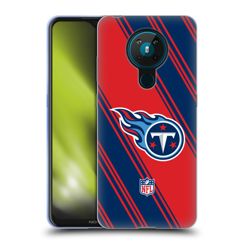 NFL Tennessee Titans Artwork Stripes Soft Gel Case for Nokia 5.3
