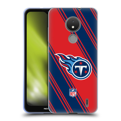 NFL Tennessee Titans Artwork Stripes Soft Gel Case for Nokia C21