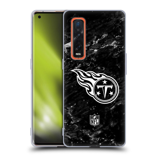 NFL Tennessee Titans Artwork Marble Soft Gel Case for OPPO Find X2 Pro 5G
