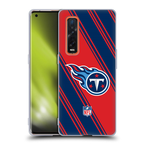 NFL Tennessee Titans Artwork Stripes Soft Gel Case for OPPO Find X2 Pro 5G