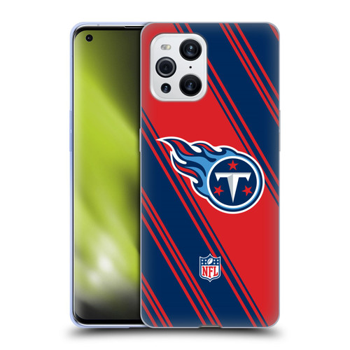 NFL Tennessee Titans Artwork Stripes Soft Gel Case for OPPO Find X3 / Pro