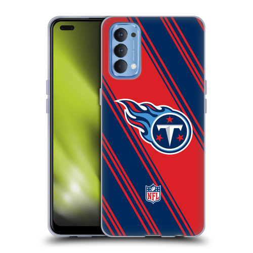 NFL Tennessee Titans Artwork Stripes Soft Gel Case for OPPO Reno 4 5G