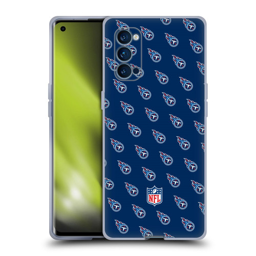 NFL Tennessee Titans Artwork Patterns Soft Gel Case for OPPO Reno 4 Pro 5G