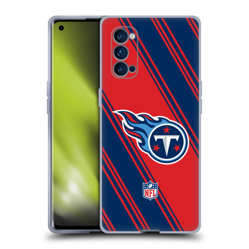 NFL Tennessee Titans Artwork Stripes Soft Gel Case for OPPO Reno 4 Pro 5G