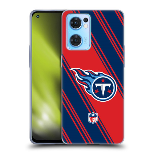 NFL Tennessee Titans Artwork Stripes Soft Gel Case for OPPO Reno7 5G / Find X5 Lite