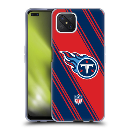 NFL Tennessee Titans Artwork Stripes Soft Gel Case for OPPO Reno4 Z 5G