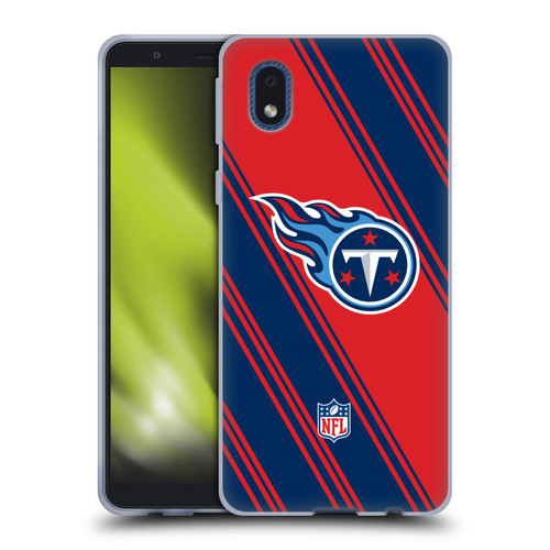 NFL Tennessee Titans Artwork Stripes Soft Gel Case for Samsung Galaxy A01 Core (2020)