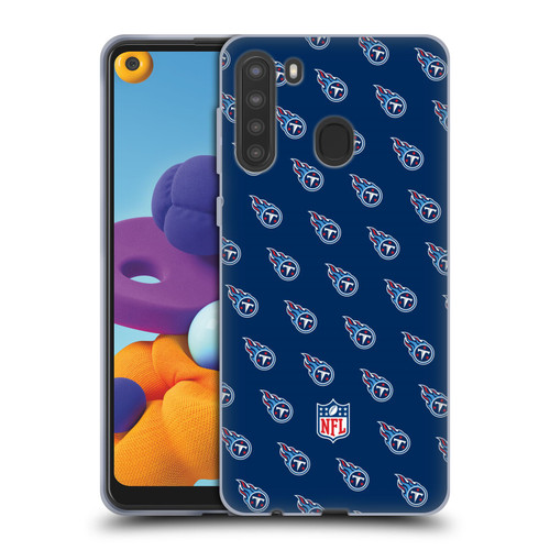 NFL Tennessee Titans Artwork Patterns Soft Gel Case for Samsung Galaxy A21 (2020)
