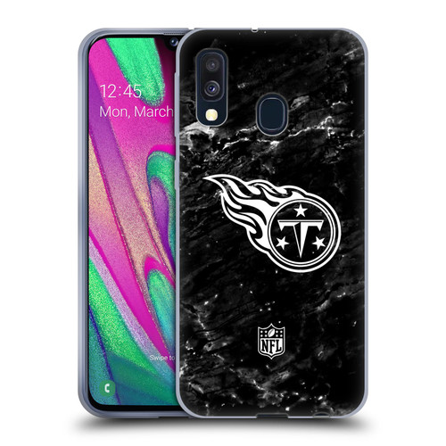 NFL Tennessee Titans Artwork Marble Soft Gel Case for Samsung Galaxy A40 (2019)