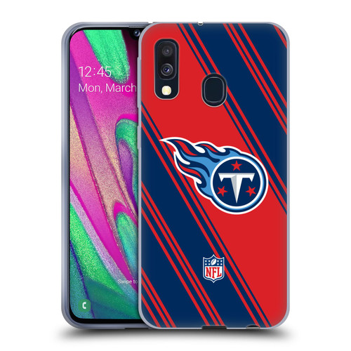 NFL Tennessee Titans Artwork Stripes Soft Gel Case for Samsung Galaxy A40 (2019)