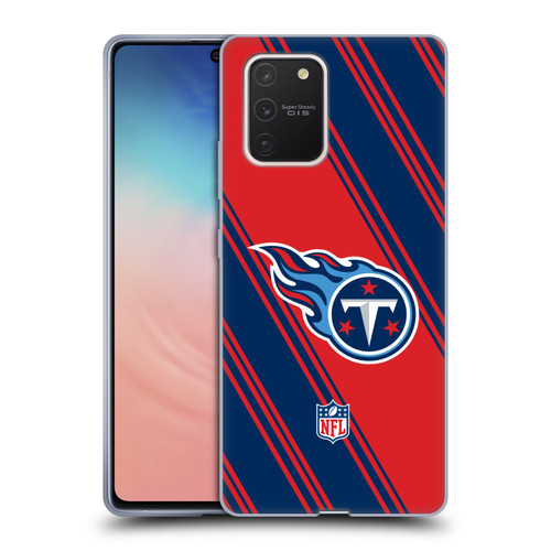 NFL Tennessee Titans Artwork Stripes Soft Gel Case for Samsung Galaxy S10 Lite