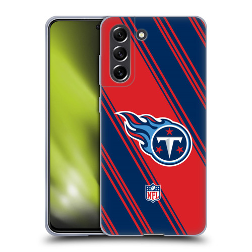 NFL Tennessee Titans Artwork Stripes Soft Gel Case for Samsung Galaxy S21 FE 5G