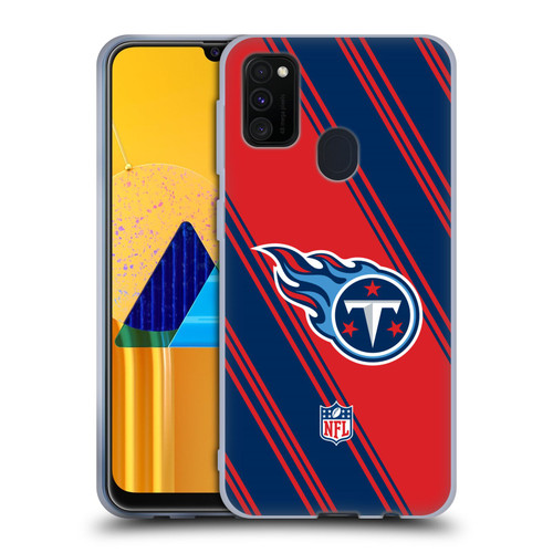 NFL Tennessee Titans Artwork Stripes Soft Gel Case for Samsung Galaxy M30s (2019)/M21 (2020)