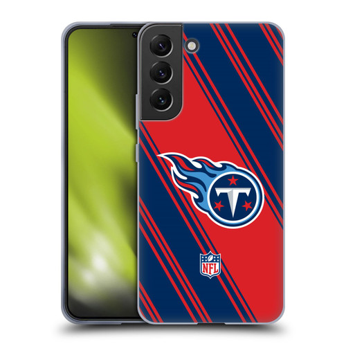 NFL Tennessee Titans Artwork Stripes Soft Gel Case for Samsung Galaxy S22+ 5G