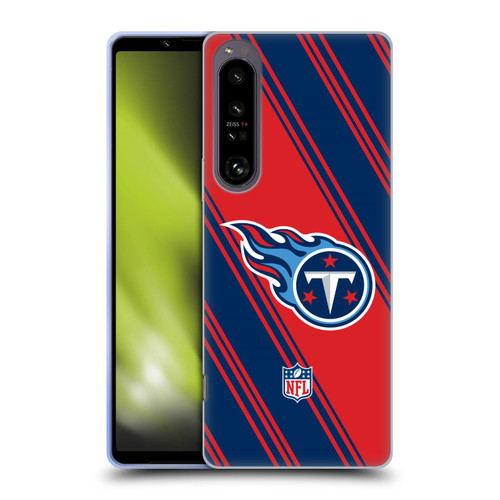 NFL Tennessee Titans Artwork Stripes Soft Gel Case for Sony Xperia 1 IV
