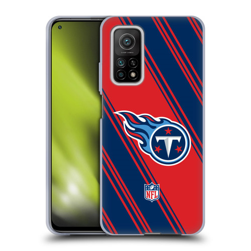 NFL Tennessee Titans Artwork Stripes Soft Gel Case for Xiaomi Mi 10T 5G