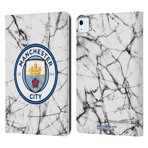 Manchester City Man City FC Marble Badge Full Colour Leather Book Wallet Case Cover For Apple iPad Air 11 2020/2022/2024
