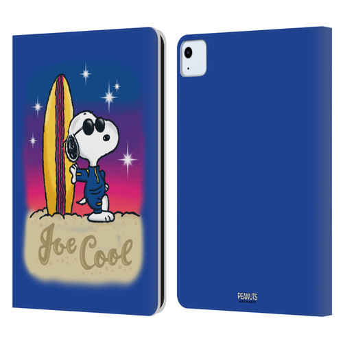 Peanuts Snoopy Boardwalk Airbrush Joe Cool Surf Leather Book Wallet Case Cover For Apple iPad Air 11 2020/2022/2024