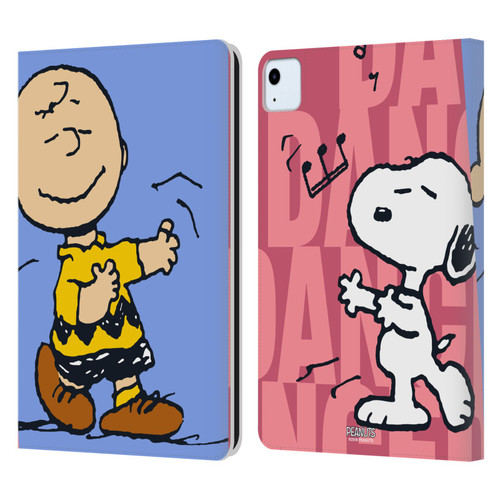 Peanuts Halfs And Laughs Snoopy & Charlie Leather Book Wallet Case Cover For Apple iPad Air 11 2020/2022/2024