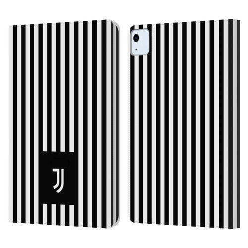 Juventus Football Club Lifestyle 2 Black & White Stripes Leather Book Wallet Case Cover For Apple iPad Air 11 2020/2022/2024