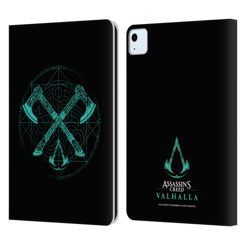 Assassin's Creed Valhalla Compositions Dual Axes Leather Book Wallet Case Cover For Apple iPad Air 2020 / 2022