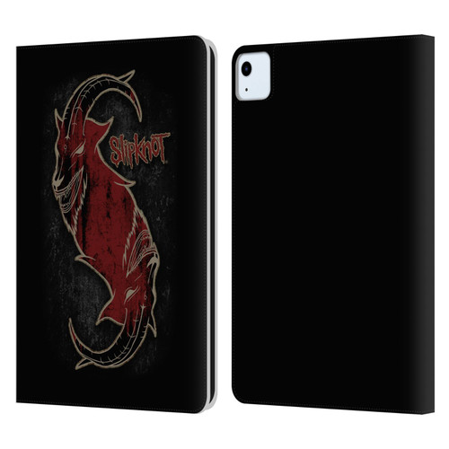 Slipknot Key Art Red Goat Leather Book Wallet Case Cover For Apple iPad Air 2020 / 2022