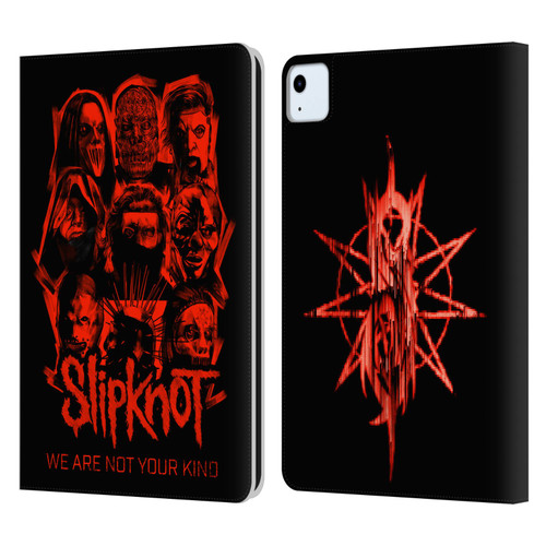Slipknot We Are Not Your Kind Red Patch Leather Book Wallet Case Cover For Apple iPad Air 2020 / 2022