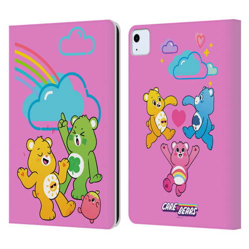 Care Bears Characters Funshine, Cheer And Grumpy Group Leather Book Wallet Case Cover For Apple iPad Air 11 2020/2022/2024