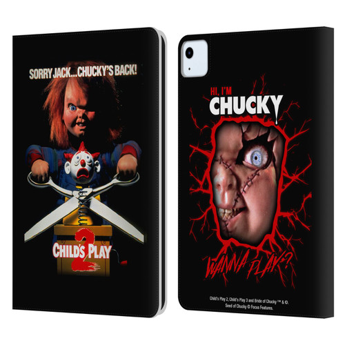 Child's Play II Key Art Poster Leather Book Wallet Case Cover For Apple iPad Air 2020 / 2022