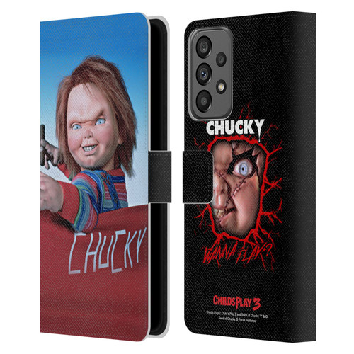 Child's Play III Key Art On Set Leather Book Wallet Case Cover For Samsung Galaxy A73 5G (2022)