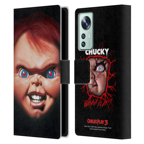 Child's Play III Key Art Doll Illustration Leather Book Wallet Case Cover For Xiaomi 12