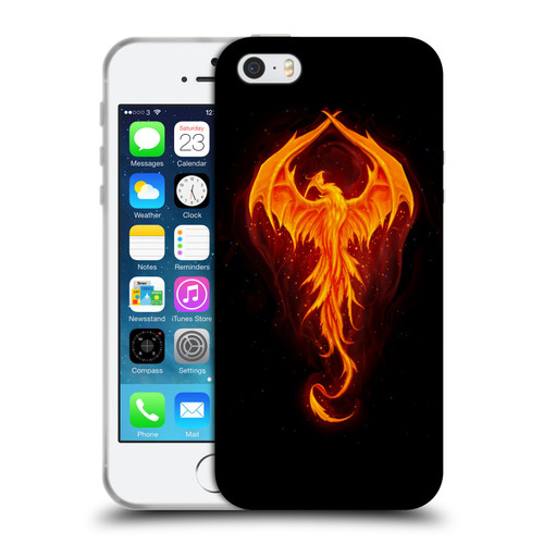 Christos Karapanos Dark Hours Dragon Phoenix Soft Gel Case for Apple iPhone 5 / 5s / iPhone SE 2016