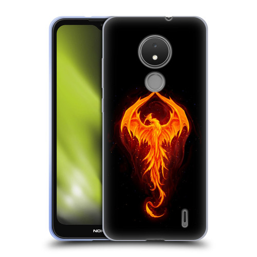 Christos Karapanos Dark Hours Dragon Phoenix Soft Gel Case for Nokia C21